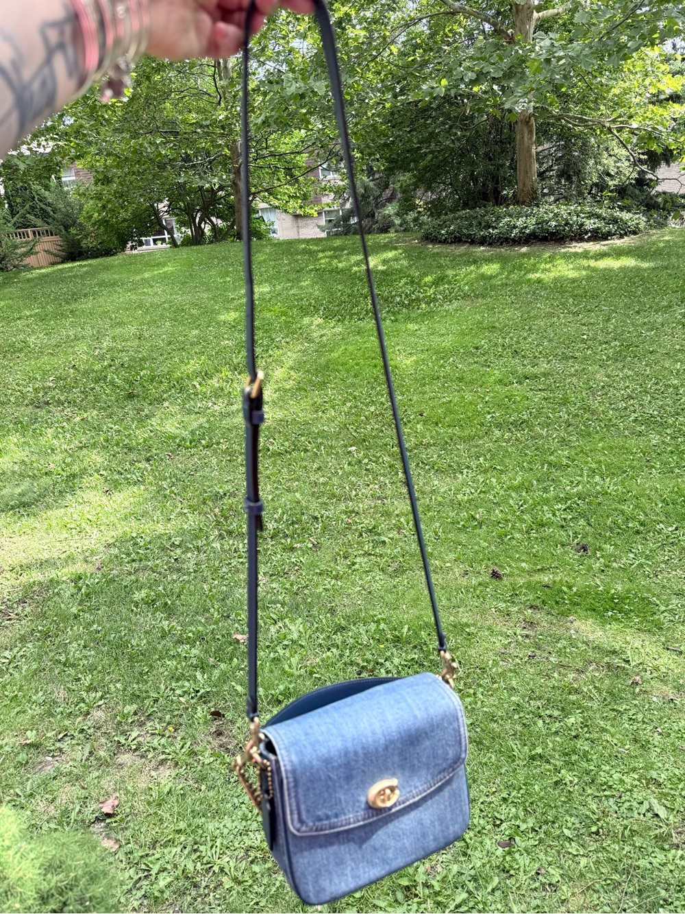 Coach Cassie Denim Crossbody Bag 19 - Picture 5 of 14